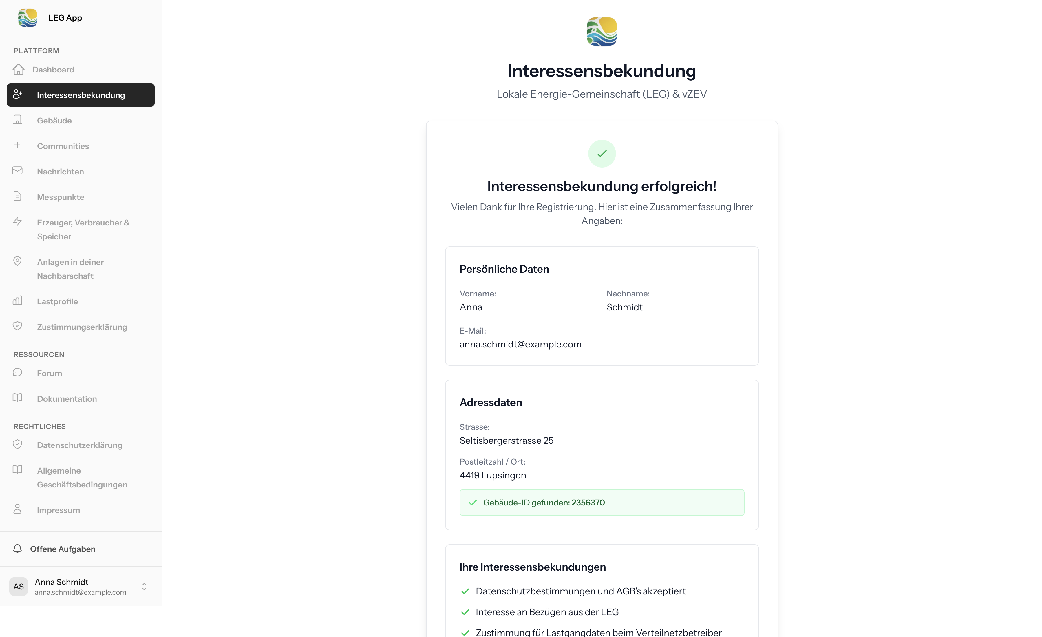 Interessensbekundung