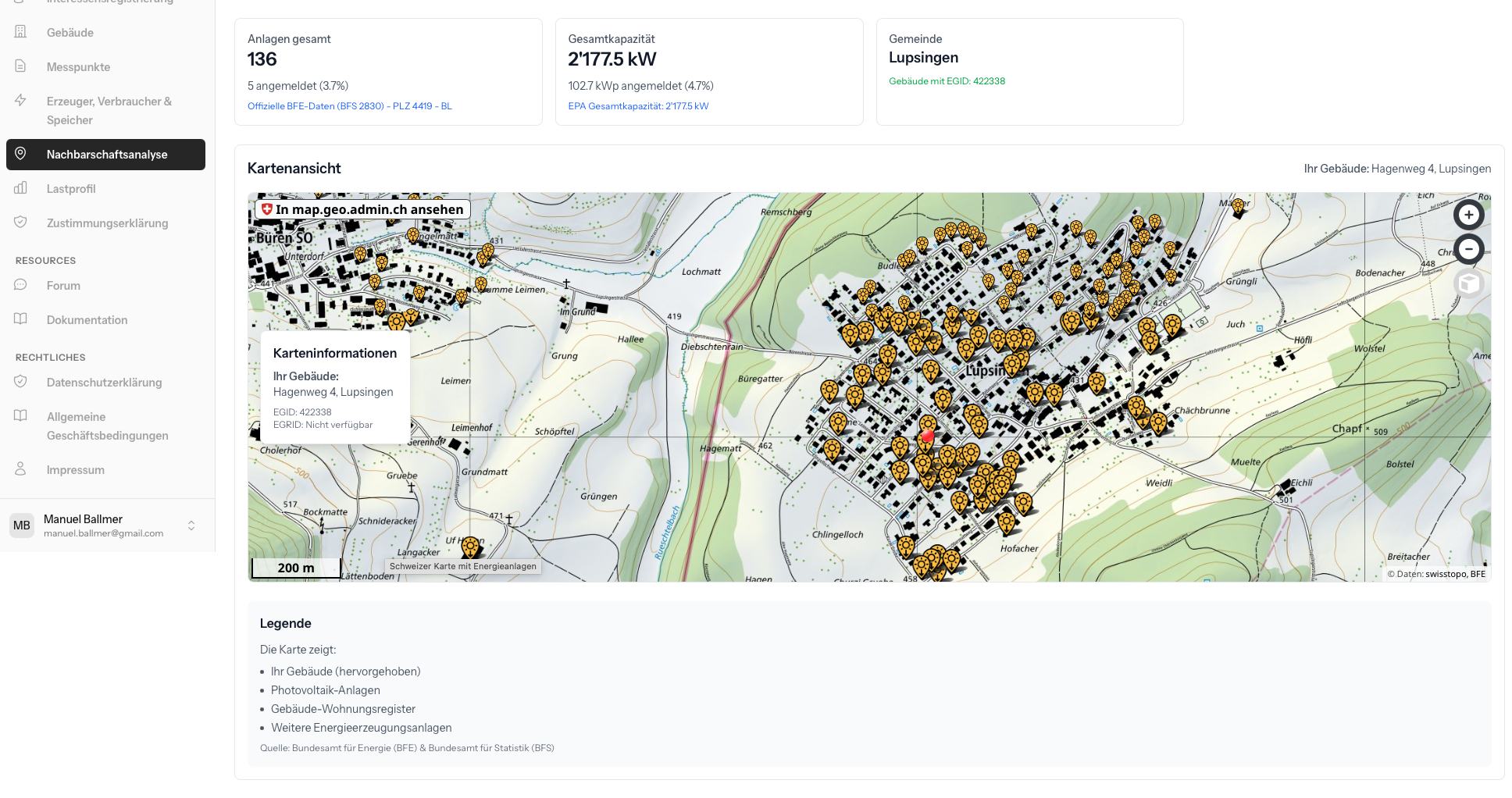 Nachbarschaftsanalyse – LEG Karte